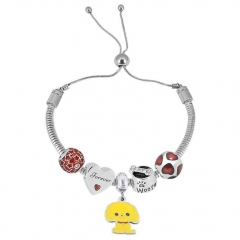 Stainless Steel Adjustable Snake Chain Bracelet with charms  CL5080