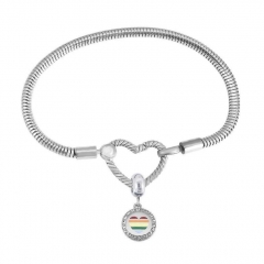 Stainless Steel Heart Charms Bracelet Women Luxury PDM138