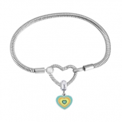 Stainless Steel Heart Charms Bracelet Women Luxury PDM059