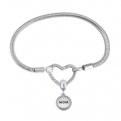 Stainless Steel Heart Charms Bracelet Women Luxury PDM115