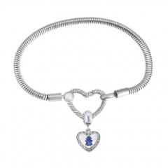 Stainless Steel Heart Charms Bracelet Women Luxury PDM104