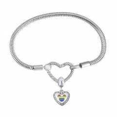 Stainless Steel Heart Charms Bracelet Women Luxury PDM098