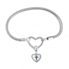 Stainless Steel Heart Charms Bracelet Women Luxury PDM097