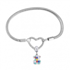 Stainless Steel Heart Charms Bracelet Women Luxury PDM061