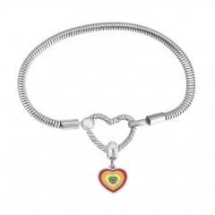 Stainless Steel Heart Charms Bracelet Women Luxury PDM057