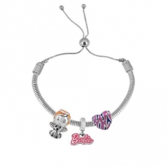 Stainless Steel Adjustable Snake Chain Bracelet with charms  CL3225