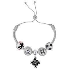 Stainless Steel Adjustable Snake Chain Bracelet with charms  CL5093