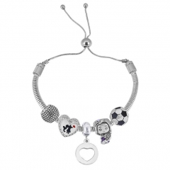 Stainless Steel Adjustable Snake Chain Bracelet with charms  CL5081