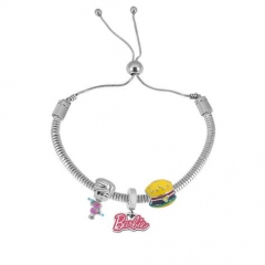 Stainless Steel Adjustable Snake Chain Bracelet with charms  CL3226