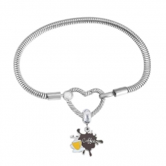Stainless Steel Heart Charms Bracelet Women Luxury PDM049